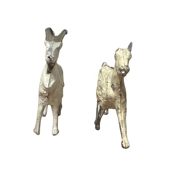 Vintage Lead Figures 2 Goats 1950s Vintage Lead Toys 1.75" Tall - Picture 5 of 7